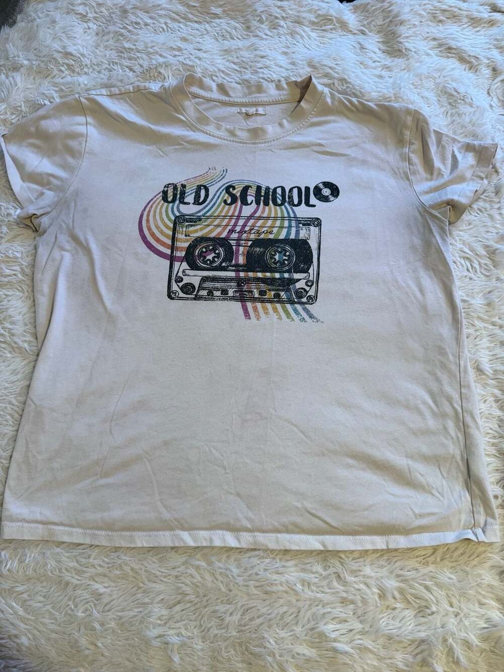 maurices T-Shirt Size L Old School Cassette Tape Graphic
